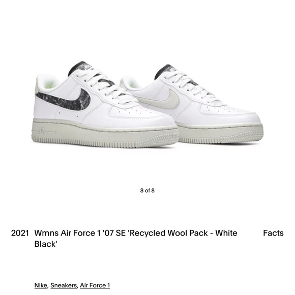 Nike Shoes - Nike Air Force 1 low ‘07 SE recycled wool white black